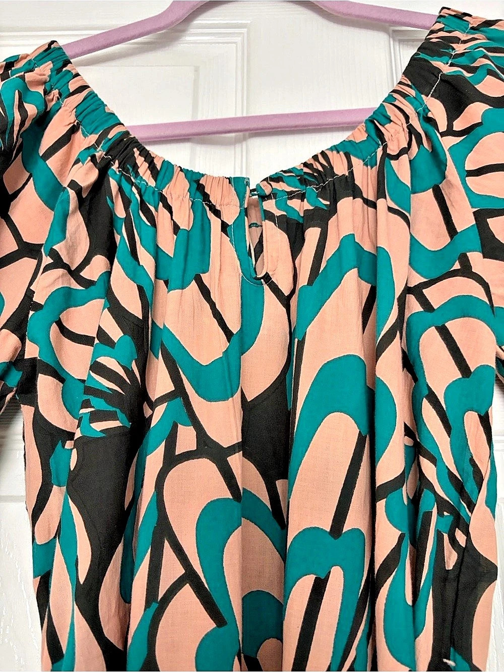 Anthropologie Mirth Capri Tie Abstract Print Cotton Maxi Dress Size Small - Picture 5 of 11